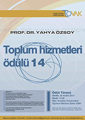 2014 Prof. Dr. Yahya Özsoy Toplum Hizmetleri Ödülü