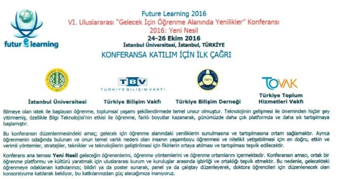 VI. Uluslararası “Gelecek İçin Öğrenme Alanında Yenilikler” Konferansı 2016