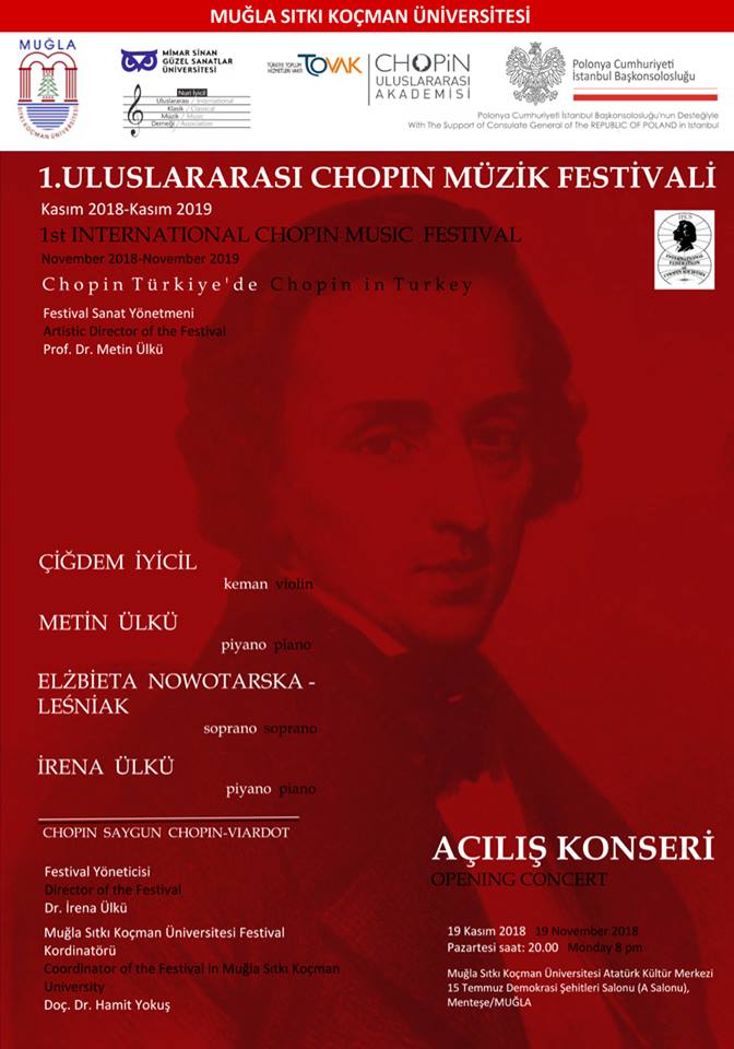 TOVAK Uluslararası Chopin Akademisi 1. Uluslararası Müzik Festivali açılış konseri başarı ile gerçekleştirildi