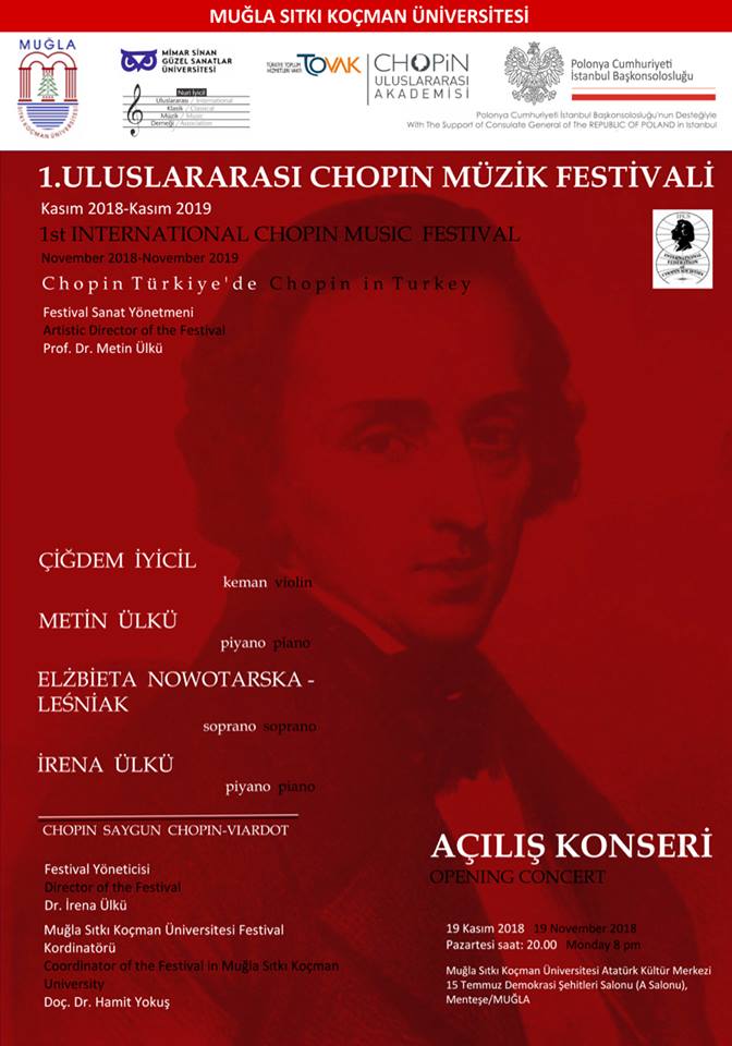 TOVAK Uluslararası Chopin Akademisi 1. Uluslararası Müzik Festivali açılış konseri başarı ile gerçekleştirildi