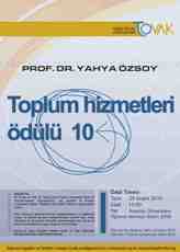 2010 Prof. Dr. Yahya Özsoy Toplum Hizmetleri Ödülü